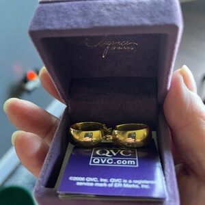 QVC Gold Hoop Earrings 18k Milori from Italy